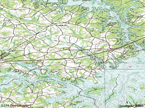 Zip code 29689 topographic map