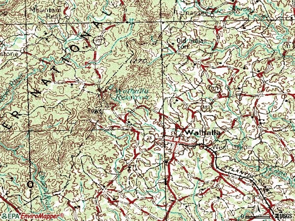 Zip code 29691 topographic map