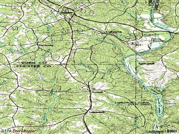Zip code 29704 topographic map