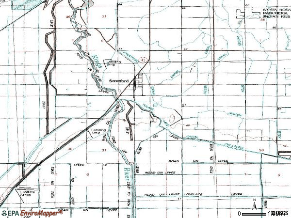 Zip code 93266 topographic map