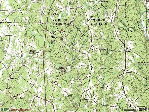 Zip code 29712 topographic map