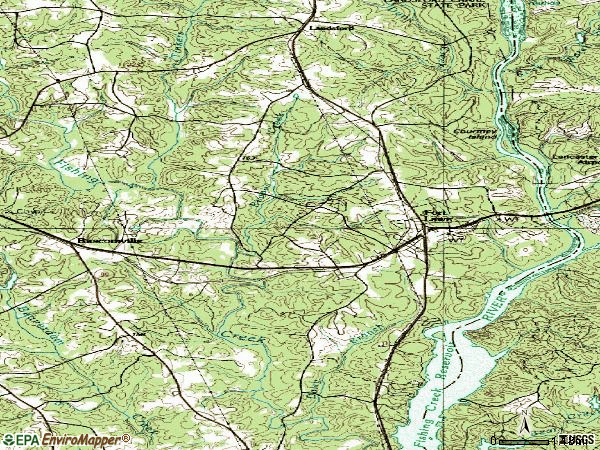Zip code 29714 topographic map