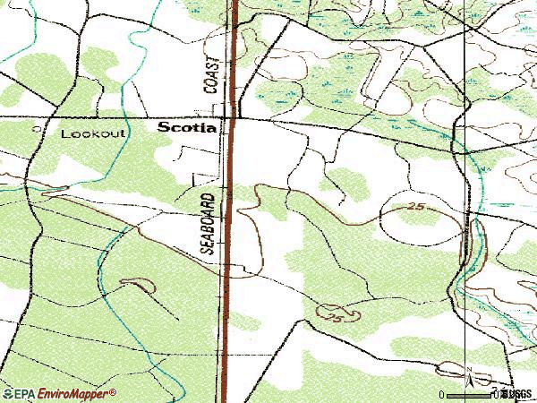 Zip code 29939 topographic map