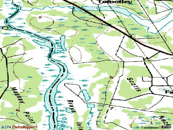 Zip code 29941 topographic map