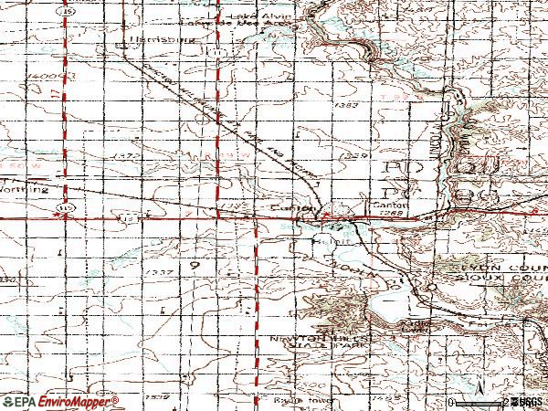 Zip code 57013 topographic map