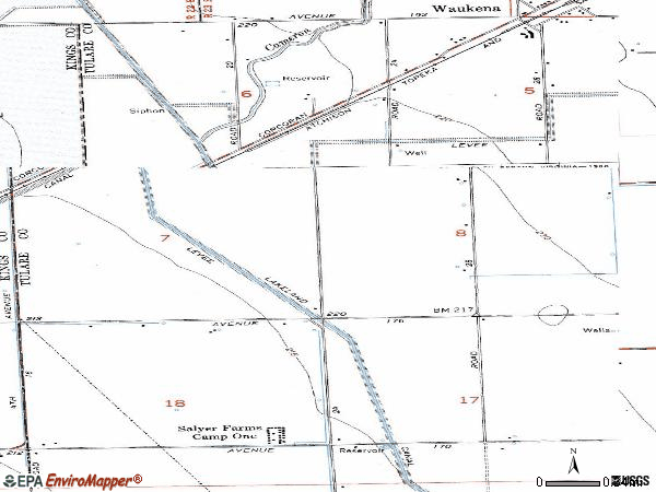Zip code 93282 topographic map