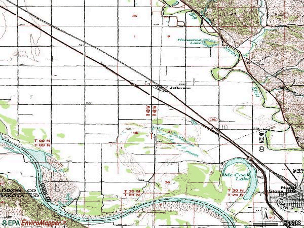 Zip code 57038 topographic map