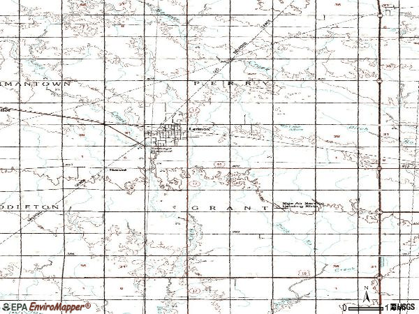 Zip code 57039 topographic map