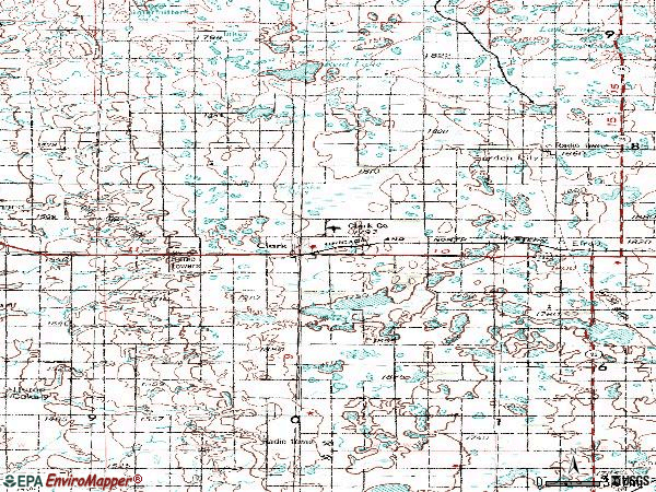 Zip code 57225 topographic map