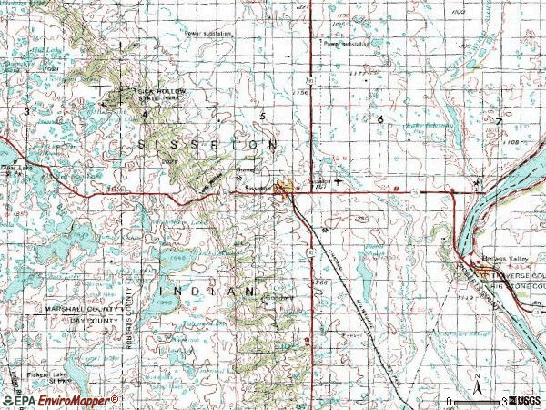 Zip code 57262 topographic map