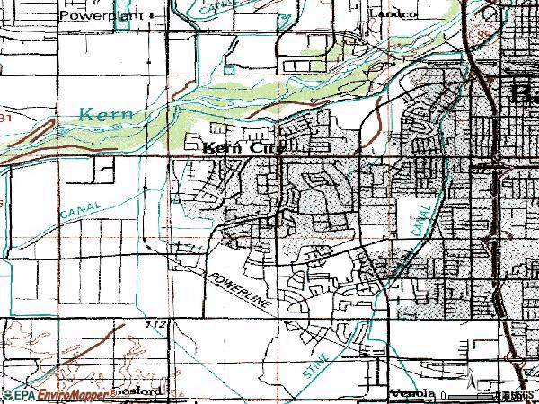 Zip code 93309 topographic map