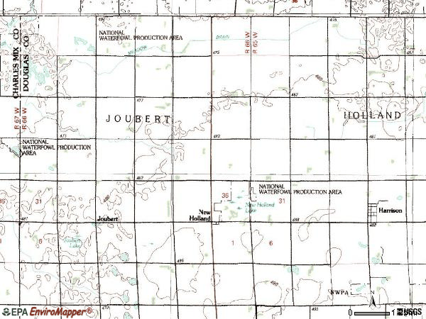 Zip code 57344 topographic map