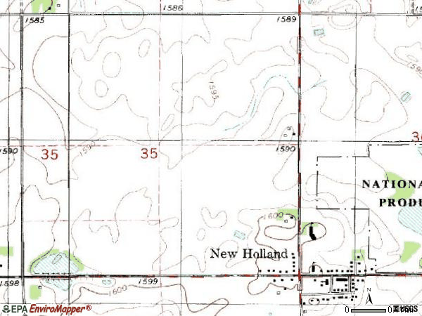 Zip code 57364 topographic map