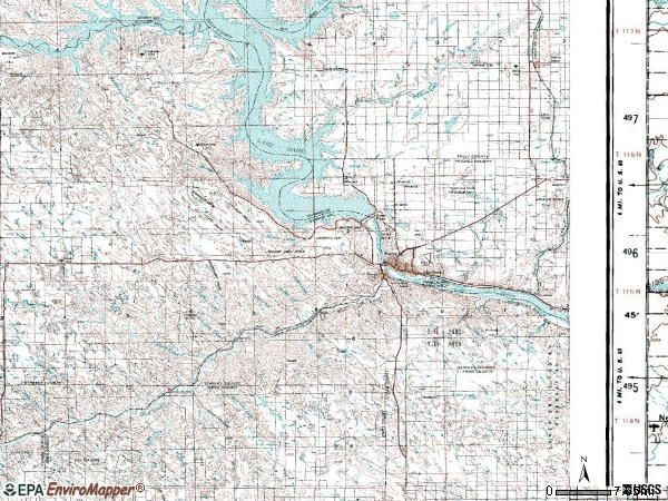 Zip code 57532 topographic map