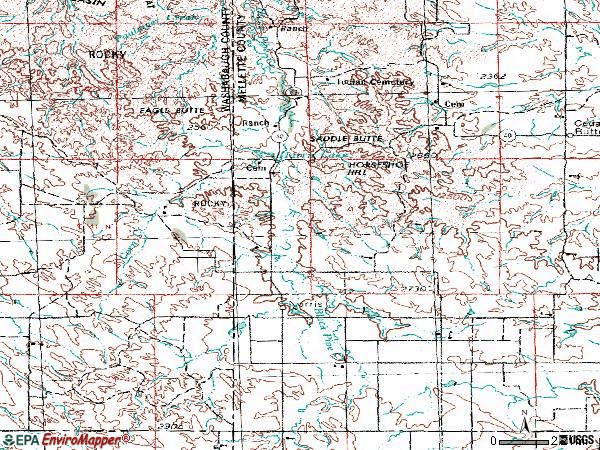 Zip code 57560 topographic map
