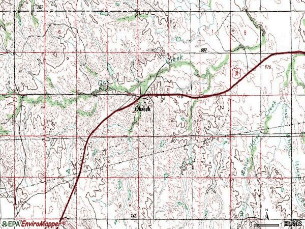 Zip code 57563 topographic map