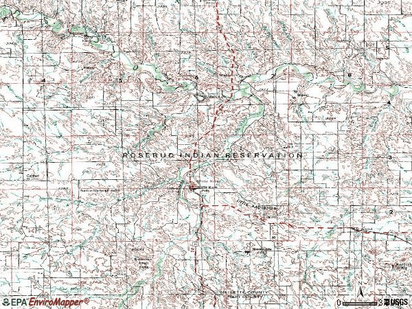 Zip code 57579 topographic map
