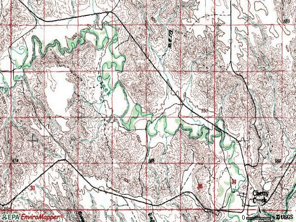Zip code 57622 topographic map