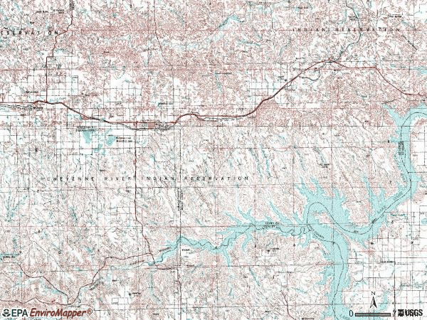 Zip code 57625 topographic map