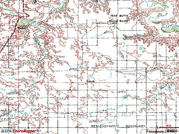 Zip code 57628 topographic map
