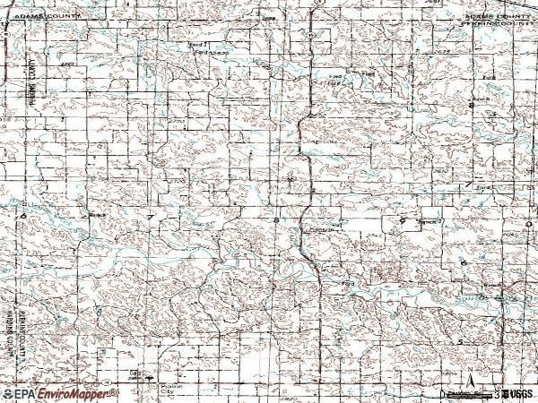 Zip code 57640 topographic map