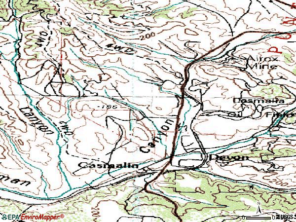 Zip code 93429 topographic map