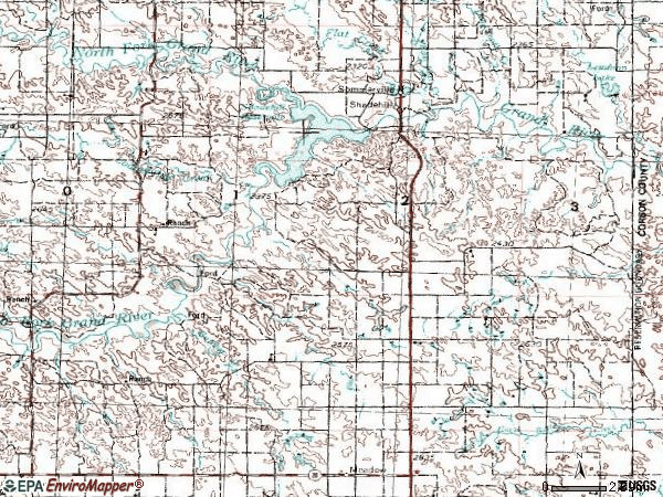 Zip code 57653 topographic map