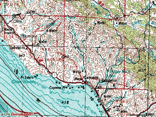 Zip code 93430 topographic map