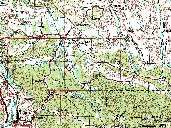 Zip code 93432 topographic map
