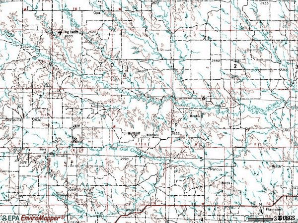 Zip code 57777 topographic map