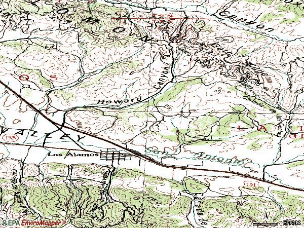 Zip code 93440 topographic map