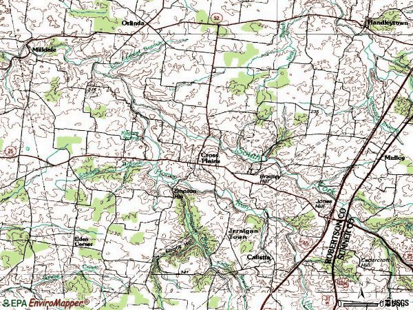 Zip code 37049 topographic map