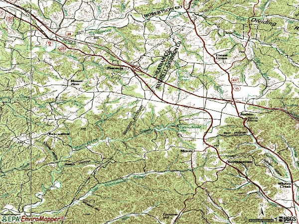 Zip code 37080 topographic map