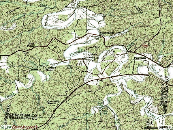 Zip code 37082 topographic map