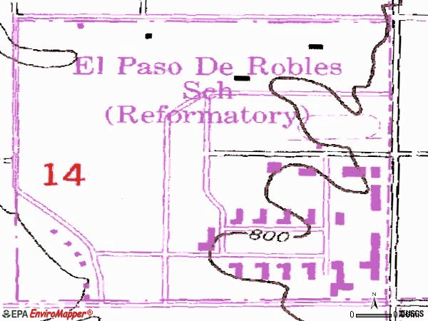 Zip code 93447 topographic map
