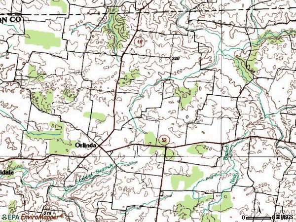 Zip code 37141 topographic map