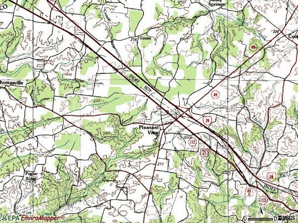 Zip code 37146 topographic map