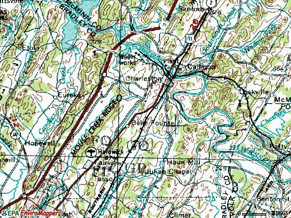 Zip code 37310 topographic map