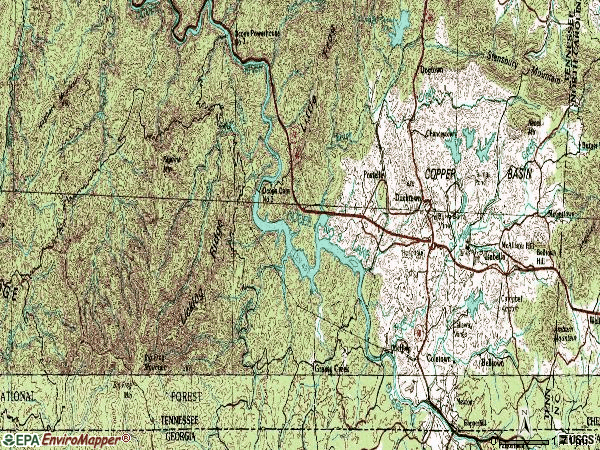 Zip code 37317 topographic map