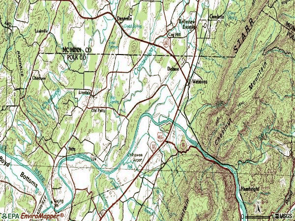 Zip code 37325 topographic map