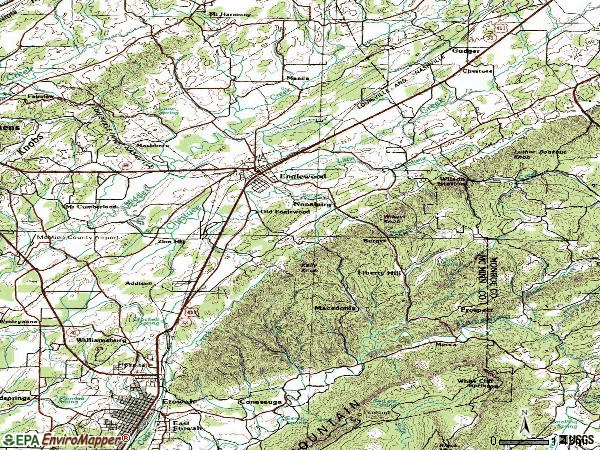 Zip code 37329 topographic map