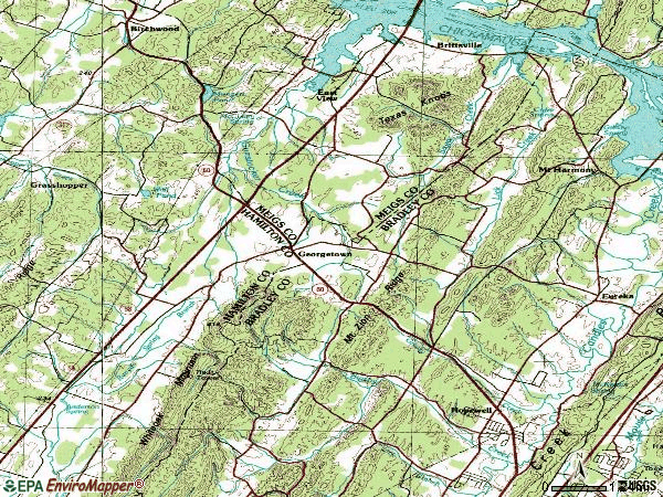 Zip code 37336 topographic map