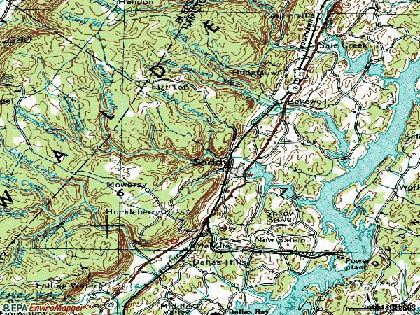 Zip code 37379 topographic map