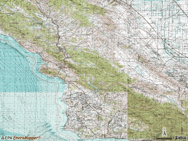 Zip code 00934 topographic map