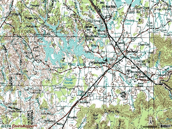 Zip code 37398 topographic map