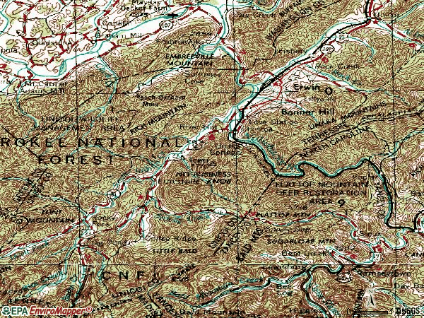 Zip code 37650 topographic map