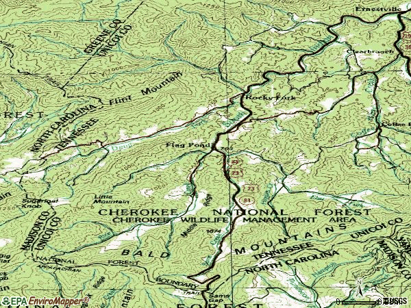 Zip code 37657 topographic map