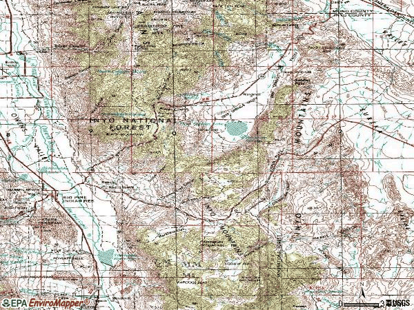 Zip code 93513 topographic map