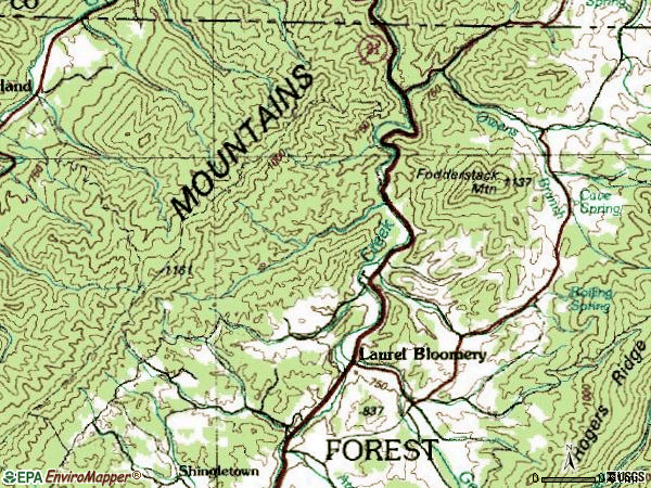 Zip code 37680 topographic map