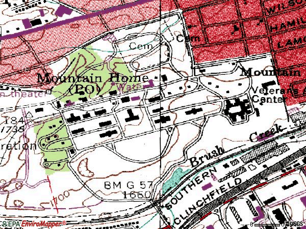 Zip code 37684 topographic map